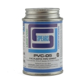 Spears 4 oz (1/4 pint) Primerless PVC Cement w/ Dauber, Med. Body, Fast Set, Clear - Image 1