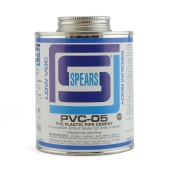 Spears 16 oz (1 pint) Primerless PVC Cement w/ Dauber, Med. Body, Fast Set, Clear - Image 1