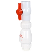 Liberty Pumps 2" Quiet PVC Ball & Check Valve Combo w/ Unions, Compression - Image 1