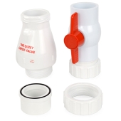 Liberty Pumps 2" Quiet PVC Ball & Check Valve Combo w/ Unions, Compression - Image 2