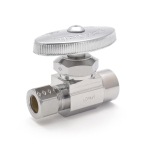 1/2" Sweat x 3/8" OD Compr. Straight Stop Valve (Multi-Turn), Lead-Free