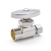 BrassCraft 1/2" Sweat x 3/8" OD Compr. Straight Stop Valve (Multi-Turn), Lead-Free - Image 2