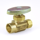 BrassCraft 1/2" Sweat x 3/8" OD Compr. Straight Stop Valve (Multi-Turn), Rough Brass, Lead-Free - Image 2