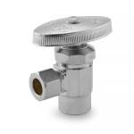 1/2" Sweat x 3/8" OD Compr. Angle Stop Valve (Multi-Turn), Lead-Free