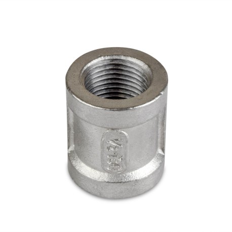Everhot 1/2" 304 Stainless Steel Coupling, FNPT threaded