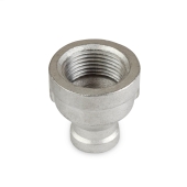 Everhot 3/4" x 1/4" 304 Stainless Steel Reducing Coupling, FNPT threaded - Image 1