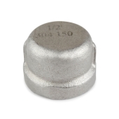 Everhot 1/2" 304 Stainless Steel Cap, FNPT threaded - Image 1