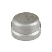 Everhot 1" 304 Stainless Steel Cap, FNPT threaded - Image 1