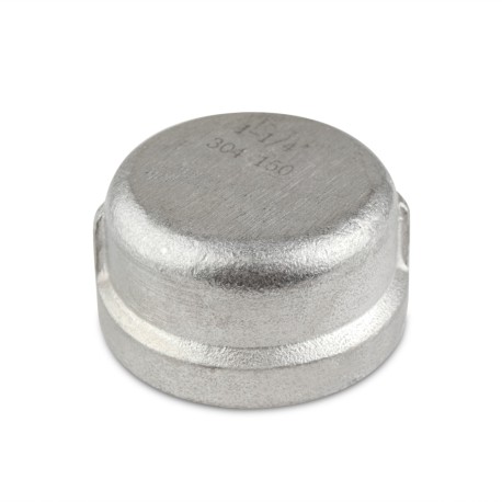 Everhot 1-1/4" 304 Stainless Steel Cap, FNPT threaded