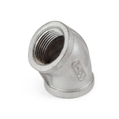 Everhot 1" 304 Stainless Steel 45&deg; Elbow, FNPT threaded - Image 1