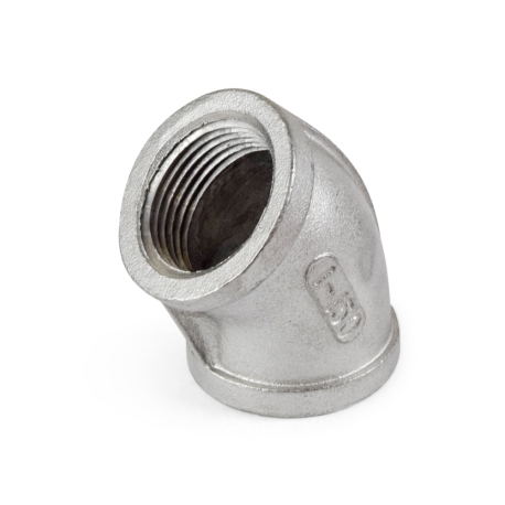 Everhot 1" 304 Stainless Steel 45&deg; Elbow, FNPT threaded