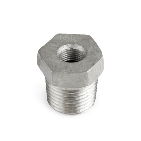 Everhot 1/2" x 1/8" 304 Stainless Steel Hex Bushing, MNPT x FNPT threaded