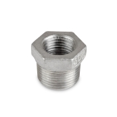 Everhot 3/4" x 1/2" 304 Stainless Steel Hex Bushing, MNPT x FNPT threaded - Image 1