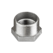 Everhot 1-1/4" x 1" 304 Stainless Steel Hex Bushing, MNPT x FNPT threaded - Image 1