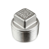 Everhot 1" 304 Stainless Steel Square Head Plug, MNPT threaded - Image 1