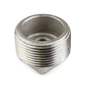 Everhot 1-1/4" 304 Stainless Steel Square Head Plug, MNPT threaded - Image 2
