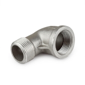 Everhot 1" 304 Stainless Steel 90&deg; Street Elbow, MNPT x FNPT threaded - Image 2