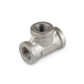 Everhot 1/4" 304 Stainless Steel Tee, FNPT threaded - Image 1