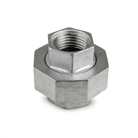 Everhot 1/2" 304 Stainless Steel Union, FNPT x FNPT threaded