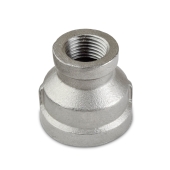 1" x 1/2" 304 Stainless Steel Reducing Coupling, FNPT threaded Everhot