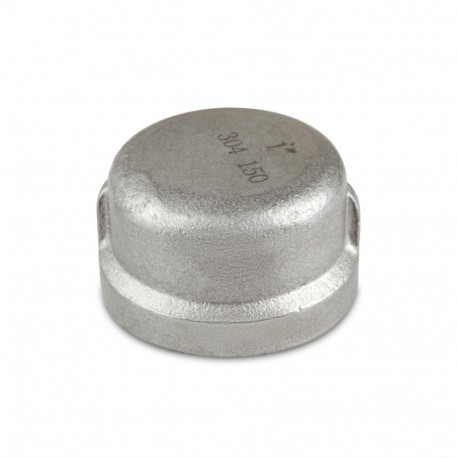 1" 304 Stainless Steel Cap, FNPT threaded Everhot