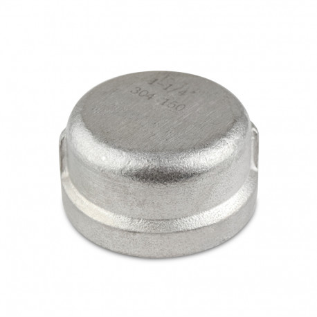 1-1/4" 304 Stainless Steel Cap, FNPT threaded Everhot