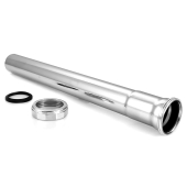 Matco-Norca 1-1/4" x 8", 22GA, Brass Tubular Slip Joint Extension Tailpiece, Chrome Plated - Image 2