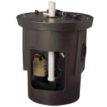 Assembled Sump Kit w/ 18" x 22" Basin, 1/3 HP Sump Pump w/ 10' cord, 115V