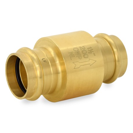 Wright Valves 1-1/2" Press Spring Check Valve, Lead-Free