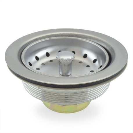 Matco-Norca St. Steel Kitchen Sink Drain Strainer w/ Fixed Stick Post Basket