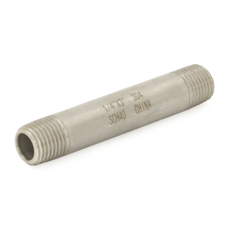 Boshart 1/4" x 3" Stainless Steel Pipe Nipple