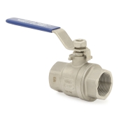Boshart 1" NPT Threaded 304 St. Steel Ball Valve, Full Port (Lead-Free) - Image 1