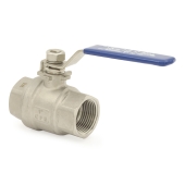 Boshart 1" NPT Threaded 304 St. Steel Ball Valve, Full Port (Lead-Free) - Image 2