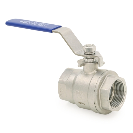 Boshart 1-1/4" NPT Threaded 304 St. Steel Ball Valve, Full Port (Lead-Free)