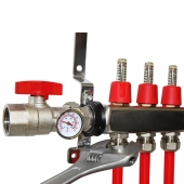 Everhot 9-branch Stainless Steel Radiant Heat Manifold Set w/ 1/2" PEX adapters - Image 5
