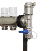 Everhot 9-branch Stainless Steel Radiant Heat Manifold Set w/ 1/2" PEX adapters - Image 7