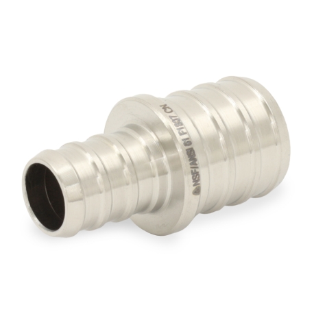 Boshart 3/4" PEX x 1/2" PEX Coupling, 304 St. Steel (Lead-Free)