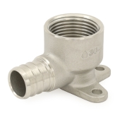 Boshart 3/4" PEX x 3/4" FPT Drop Ear Elbow, 304 St. Steel (Lead-Free) - Image 1