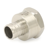 Boshart 3/4" PEX x 3/4" Female Threaded Adapter, 304 St. Steel (Lead-Free) - Image 1