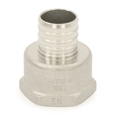 Boshart 1" PEX x 1" Female Threaded Adapter, 304 St. Steel (Lead-Free) - Image 3