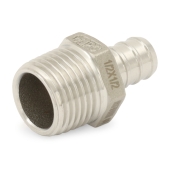 Boshart 1/2" PEX x 1/2" Male Threaded Adapter, 304 St. Steel (Lead-Free) - Image 2