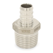 Boshart 1/2" PEX x 1/2" Male Threaded Adapter, 304 St. Steel (Lead-Free) - Image 3