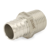 Boshart 3/4" PEX x 1/2" Male Threaded Adapter, 304 St. Steel (Lead-Free) - Image 1