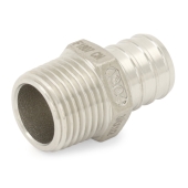 Boshart 3/4" PEX x 1/2" Male Threaded Adapter, 304 St. Steel (Lead-Free) - Image 2