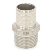 Boshart 1" PEX x 3/4" Male Threaded Adapter, 304 St. Steel (Lead-Free) - Image 3
