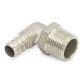 Boshart 1/2" PEX x 1/2" Male Threaded Elbow, 304 St. Steel (Lead-Free) - Image 3