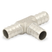 Boshart 1/2" PEX x 1/2" x 1/2" PEX Tee, 304 St. Steel (Lead-Free) - Image 3