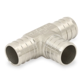 Boshart 3/4" PEX x 3/4" x 3/4" PEX Tee, 304 St. Steel (Lead-Free) - Image 3