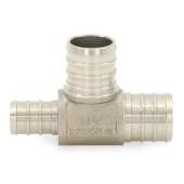 Boshart 3/4" PEX x 1/2" x 3/4" PEX Reducing Tee, 304 St. Steel (Lead-Free) - Image 2