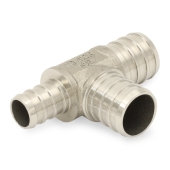 Boshart 3/4" PEX x 1/2" x 3/4" PEX Reducing Tee, 304 St. Steel (Lead-Free) - Image 3